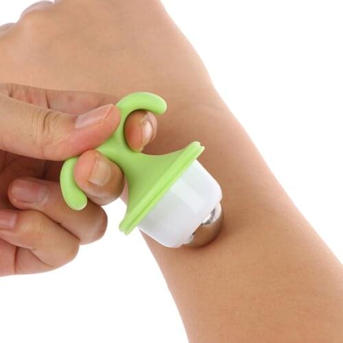 Cute Mini Potted Plant Shaped Roller Ball Massager Handheld Body Manual Massager Bead Relaxation Neck Foot Face Lift Beauty Tool