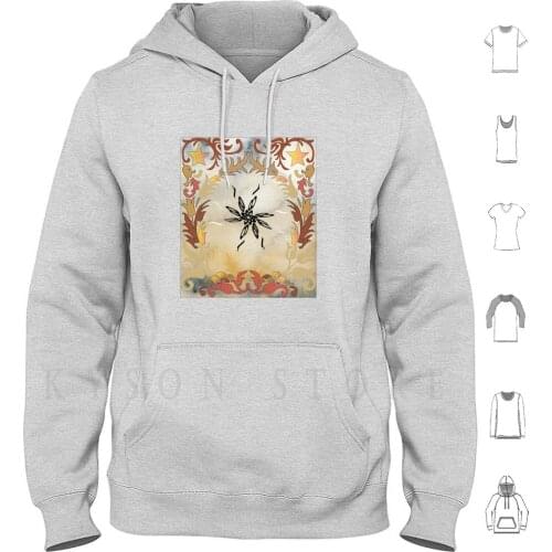 Embroidery Style Sticker Hoodies Long Sleeve Embroidery Stamp Vintage Postage Mail Pattern Flower Floral Cross