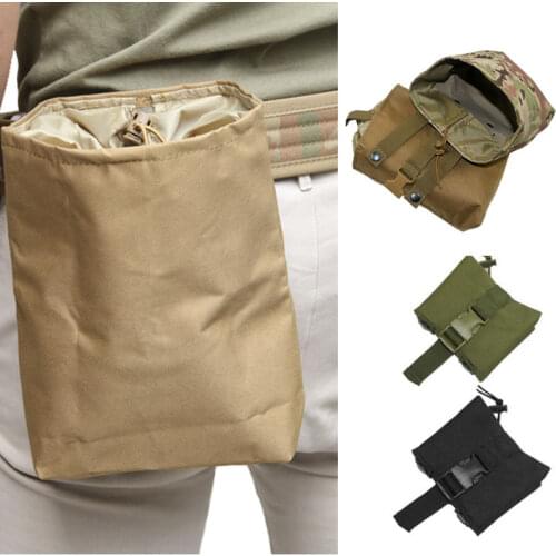 Tactical Molle Pouch Dump Drop Magazine Bag Airsoft Paintball Military Outdoor Foldable Bullet Recovery Mag Bag Hunting Gear