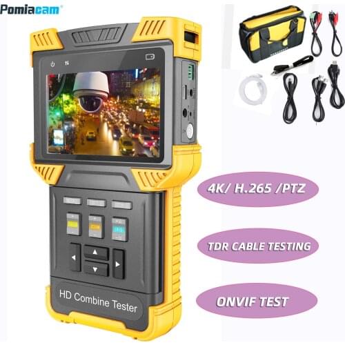 DT-T70 H.265 4K IP Analog Camera Tester 4Inch Tester CCTV Tester Monitor Support ONVIF TDR RJ45 Cable Test, TDR RJ45 cable test