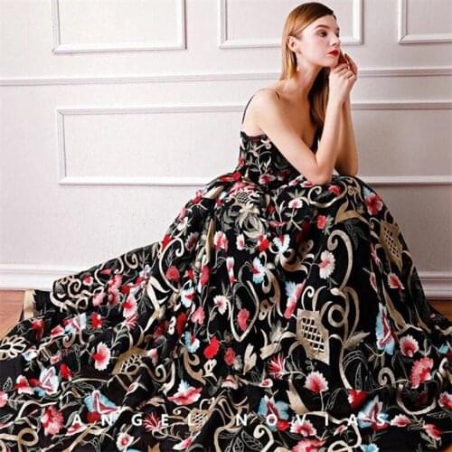 African Wedding Tulle Floral Lace Fabric for Dress Lace Embroidery Curtain Cloth Apparel Sewing Patchwork DIY Tissus