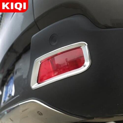 KIQI 2Pcs/Set Back Fog Lamp Cover for Peugeot 3008 2013 2014 2015 Accessories ABS Chrome Rear Fog Lights Covers Trim Sticker