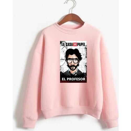 The House of Paper sweatshirts Money Heist Women La Casa De Papel Print Fashion Harajuku Autumn Winter Women Loose Cool Style