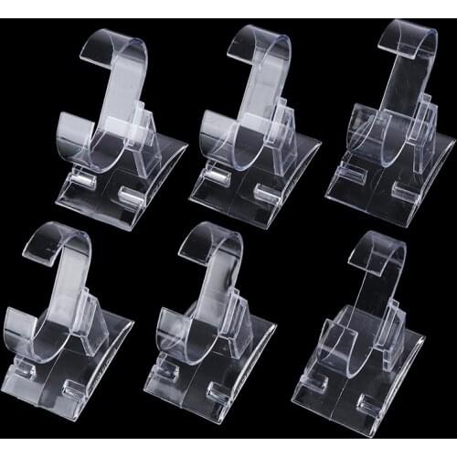 3Pcs Clear Acrylic Watch Display Holder Stand Rack Showcase Tool Transparent Wristwatch Lightweight Stand Case