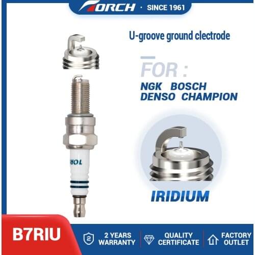 1PCS NEW Original TORCH Spark Plugs High Performance B7RIU Iridium Bujia Repalce for Ngk CR8E