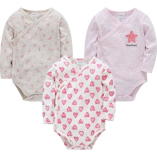 2 3 4PCS Baby Bodysuits for Girls Long Sleeves Cartoon Cotton Bodysuit Boys Newborn Jumpsuits Infant Baby Clothes