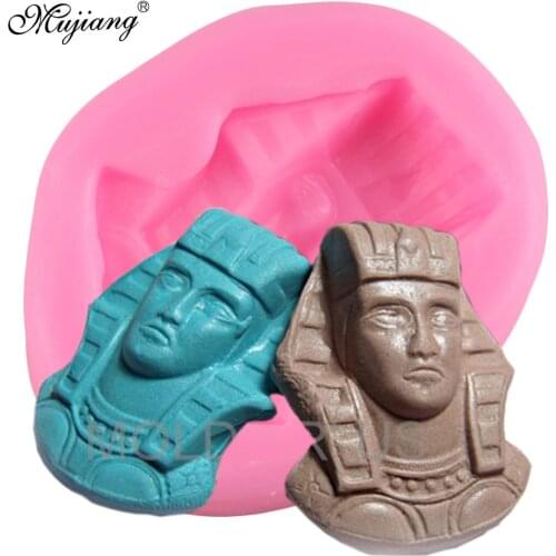 3D Art Craft Egypt King Tut Pharaoh Cake Silicone Mold Sugarcraft Fondant Cake Decorating Tools Chocolate Candy Gumpaste Mould