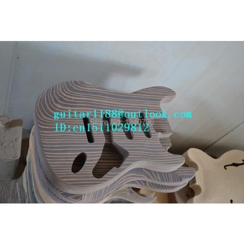 Free shipping new electric guitar body with zebra wood body 1664