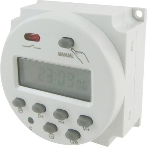 CNIM Hot DC 12V Digital LCD Power Programmable Timer Time Switch Relay 16A Amps