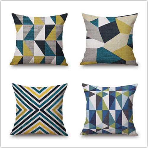 Decor Colorful Home Waist Cover Triangle Cotton Linen Pillow Throw Case Cushion