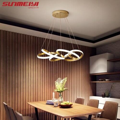 Creative Gold Pendant Lights LED Cord Hanging Pendant Lamp For Living room Kitchen Bedroom Nordic Bar Light luminaire suspension