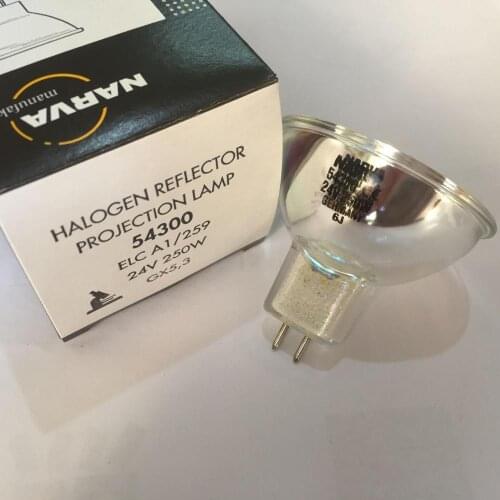 NARVA 54300 24V 250W projection bulb,WOLF endoscope,AOI SMT Video inspection,24V250W A1/259 ELC GX5.3 halogen reflector lamp