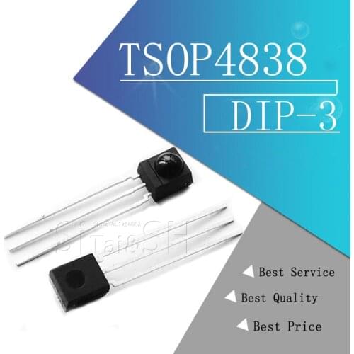5PCS IC TSOP4838 DIP-3 Receiver Module 38 kHz