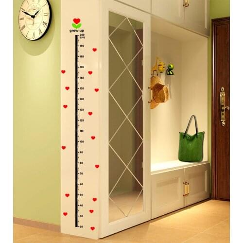 Cartoon Height Measure Wall Stickers for Kids Rooms Giraffe Height Chart Ruler Vinyl Removable Wall Decals Nursery Home Decor