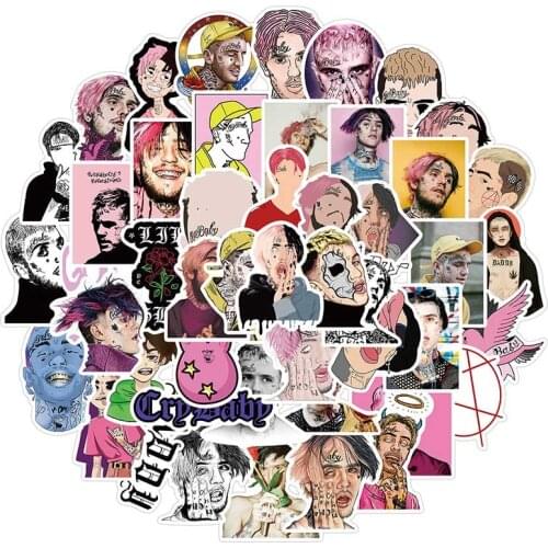 10/30/50Pcs Lil Peep Singer Stickers For DIY Decal Stationery Skateboard Laptop Luggage Motorcycle Phone Guitar