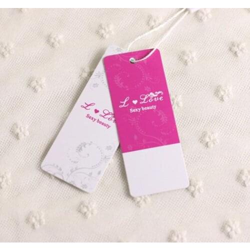 Customize shape clothing matte paper/cardboard hang tag/garment bag tags printed labels/die cut swing tag