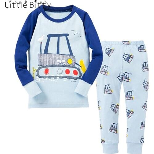 New Full Sleeve Boys Car Pajamas Children Unicornio Sleepwear Baby Nightwear Childrens Pajama Sets Pyjamas Kids for 2-8Yrs