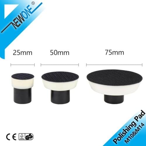 NEWONE 1/2/3 Inch Polishing Pad M10 / M14 Threaded Hook And Loop Polishing Plate For Polishing Rotary Grinding