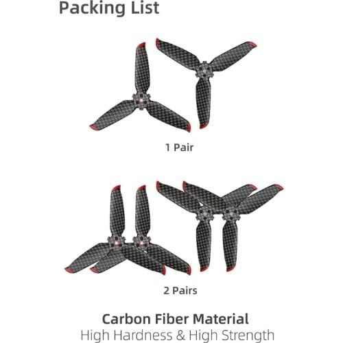 Carbon Fiber Propeller Low Noise Drone Accessories Quick-Release Blades for-D-JI FPV Combo Drone