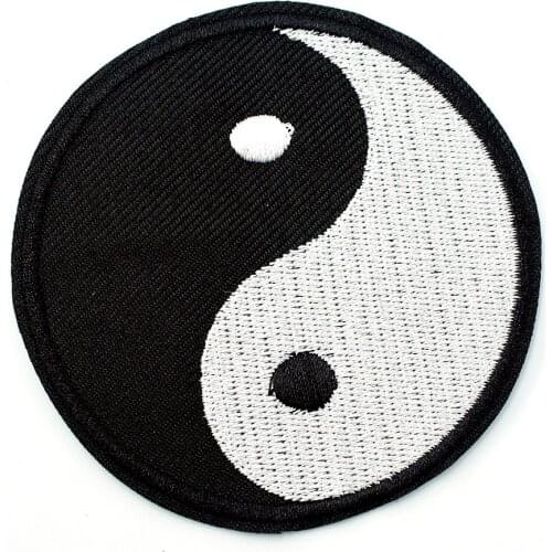 BAGUA Size:7.7x7.7cm Patch Badge Embroidered Cute Badges Hippie Iron On Kids Cartoon For Clothes Stickers