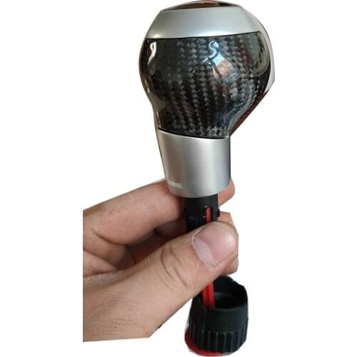 Carbon Fiber with White Frame Model Rline R RSplus S4 SQ5 GTI Gear Shift Knob for VW Golf G TI Passat B7 B8