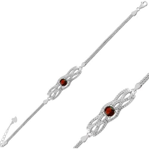 Silver 925 Sterling Zircon Cubic Zirconia Bracelet