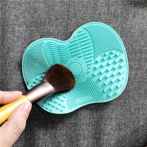 Silicone Makeup Brush Cleaning Pad Scrubbing Plate Makeup Brush Cleaning Pad With Suction Cup Silicone Cleaner Beauty Brush Tool