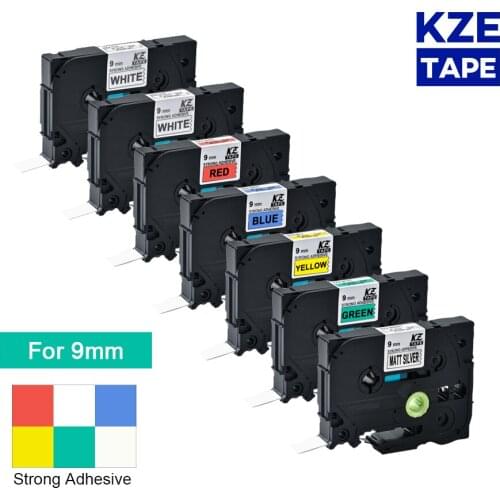 Compatible Brother label tape 9mm Strong Adhesive Multicolor tze tape for P-touch Brother printer Tze-S221 tze-s221 tzes221