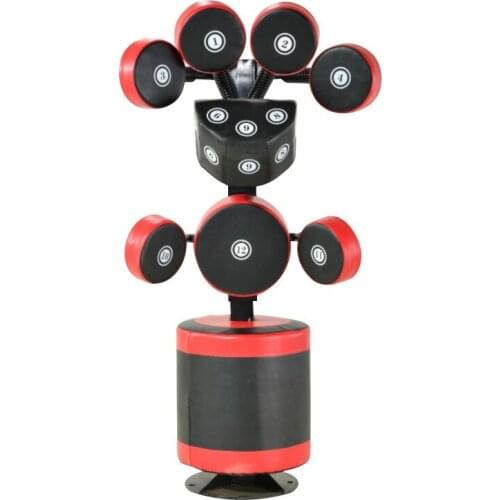 GBQ612 Vertical Standing Boxing Target Multi-Point Punching Bag Fitness Decompression Steel Pipe + Sponge Kick Boxing Equipment