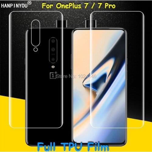 Front / Back Full Coverage Clear Soft TPU Film Screen Protector For OnePlus 7 / 7 Pro / 5G Cover Curved Parts (Not Glass)