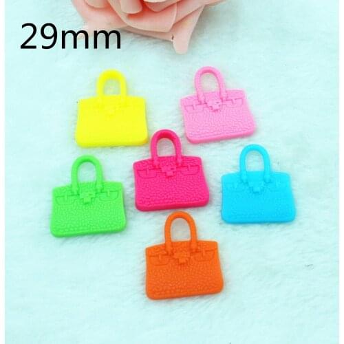 10pcs/lot DIY resin cabochons accessories flat back resin kawaii bag mix colors