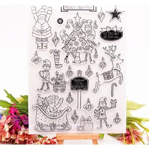 16x22cm Easter elfs Transparent Seal Clear Stamps Silicone Seal TPR Roller Stamps DIY Scrapbook Album / Card Cutting Dies