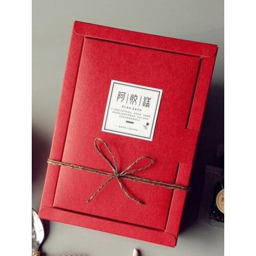 18*12*5.2CM Red Gift Packing Paper Box, food mooncake,biscuits Boxes Wedding Party Favors Box Socks Wallet Storage