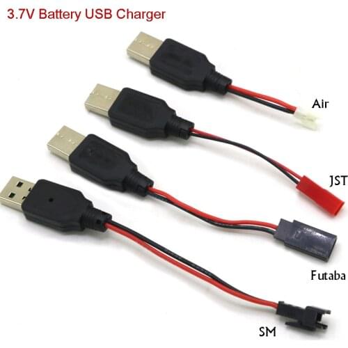 3.7V Battery USB Charger Cable USB to JST /SM / futaba Plug For RC Helicopter Quadcopter Toys Car Model Truck Spare Parts