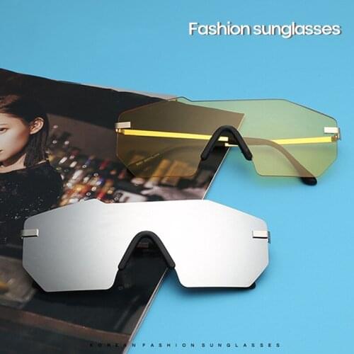 One-piece Irregular Lens Windproof Sunglasses Outdoor Cycling Glasses Sunglasses Round Face Slim Sunglasses Beach Glasses