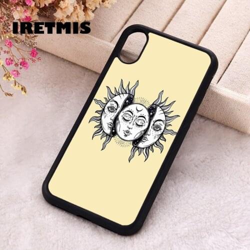 Iretmis 5 5S SE 2020 phone cover cases for iphone 6 6S 7 8 Plus X Xs Max XR 11 12 Mini Pro Soft Silicone TPU sun & moon