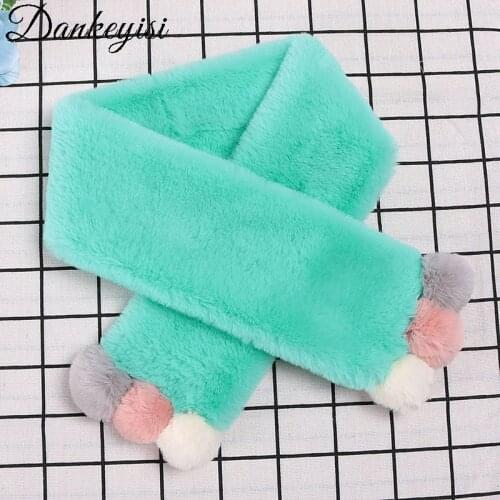 DANKEYISI Female Women Scarf Winter Warm Imitation Faux Fur Warm Scarf Fashion Thicken Fur Imitation Fur Grass Scarves Tippet