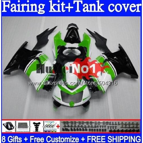 Kit For KAWASAKI EX250 ZX250 R 2008 2009 2010 2011 2012 94MC.30 EX250R ZX EX 250 250R ZX250R 08 09 10 11 12 Fairing Green White