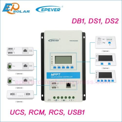EPever TRIRON Series Accessories 10A 20A 30A 40A Solar Charge Controller LCD Modular Interface Modular DS1 DS2 UCS Free Shipping