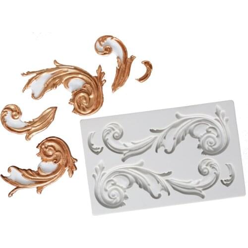 Luyou 1pcs Emboss Lace Silicone Mold Fondant Mould Cake Decorating Tools Cake Molds, Sugarcraft, Kitchen Accessories FM1619