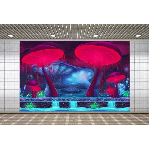 Lyavshi Fairy Tale Red Mushroom Photography Backdrops Photographic Backgrounds Newborns Photocall Photo Studio Props