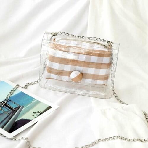 Fashion Women Jelly Transparent PVC Messenger Crossbody Bag Tote Girls Female Casual Clear Handbag Women Shoulder Bag Satchel