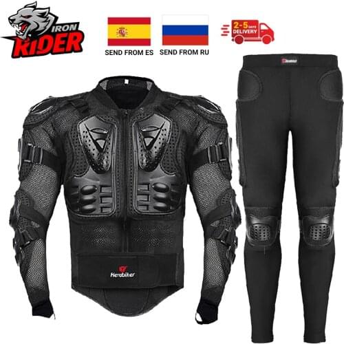 HEROBIKER Motorcycle Jacket Full Body Armor Motorcycle Chest Armor Motocross Racing Protective Gear Moto Protection S-5XL