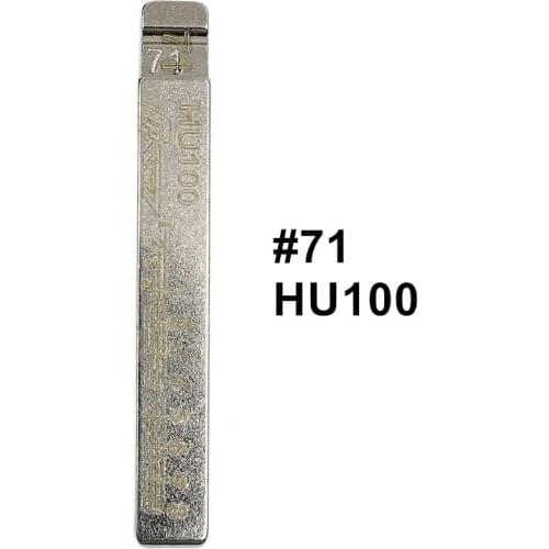 5pcs 2 IN 1 Lishi HU100 #71 Engraved Line Key Blade Scale Shearing Teeth Cutting Key Blank For Buick Opel Cadillac