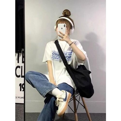 2021 summer new T-shirt tide gradient short-sleeved mens and womens tide brand hip-hop bf wind T-shirt