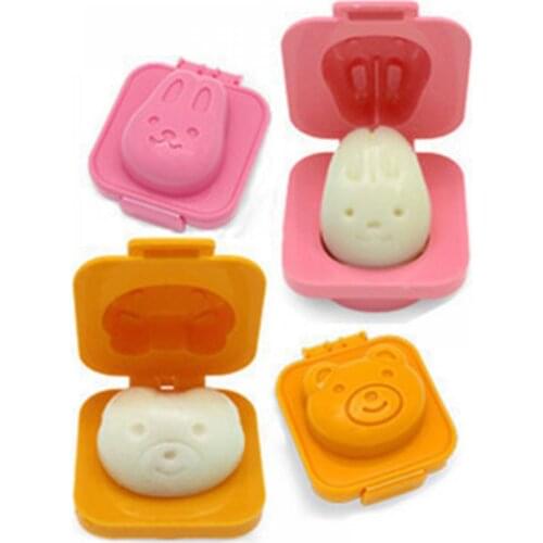 New Arrival Boiled Egg Mold Cute Cartoon 3d Egg Ring Mould Bento Maker Cutter Decorating Egg Tool