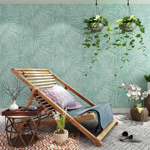 New Nordic Fashion Palm Leaf Wallpaper Fresh Green Wallpapers for Living Room Bedroom Modern Print TV Background Wall Paper Roll