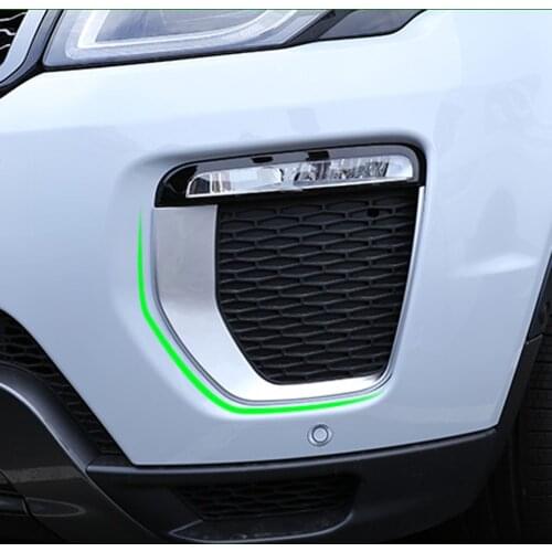 Driver front bumper fog light lamp headlights decorative cover sticker trim for range rover evoque exterior Accessories
