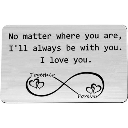 Personalized Lettering Metal Wallet Card Money Clips Card No Matter Where You Are Stainless Steel Customizable Engraved Logo