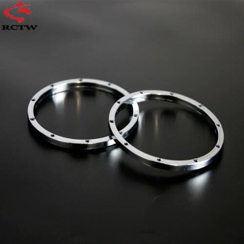 Plastic Chrome Inner & Outside Beadlocks Set for 1/5 Hpi Rofun baha Rovan Km Baja 5b 5t 5sc Rc Car Toys Parts